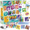 imageJOYIN 24 Magnetic Mini Tiles Art Kit Creativity DIY Paint Arts and Crafts for Kids DIY Supplies for Party Favors Family Activity Birthday Present Toys Gifts for Boys and Girls