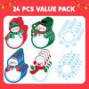 imageJOYIN 24 PCS Christmas Note Pads Bulk Cute Sticky Notes School Stationery Office Desk Supplies Snowflakes Snowman Small Notepads Notes Classroom Prizes Stocking Stuffers Kids Gifts