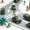 imageJOYIN 25 in 1 Green Military Big Truck Toys Army Men Tanks Set with Soldier Men Mini Battle Car Toy in Carrier Truck with Lights and Sounds Gifts for Toddler Kids Boys Ages 3Military Truck