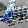 imageJOYIN 25 in 1 Green Military Big Truck Toys Army Men Tanks Set with Soldier Men Mini Battle Car Toy in Carrier Truck with Lights and Sounds Gifts for Toddler Kids Boys Ages 3Police Truck