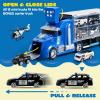imageJOYIN 25 in 1 Green Military Big Truck Toys Army Men Tanks Set with Soldier Men Mini Battle Car Toy in Carrier Truck with Lights and Sounds Gifts for Toddler Kids Boys Ages 3Police Truck