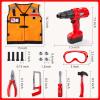 imageJOYIN 26Pcs Kid Tool Set Pretend Play Toddler Tool Toy with Construction Worker Costume ampamp Electronic Toy Drill in Storage Box for Boy Girl Halloween Present Birthday Dress Up Party