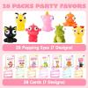 imageJOYIN 28 Packs Valentines Day Gift Cards with Popping Eyes Animal Keychains for Kids Party Favor Classroom Exchange Prizes Valentines Greeting CardsCat