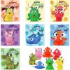 imageJOYIN 28 Packs Valentines Day Gift Cards with Popping Eyes Animal Keychains for Kids Party Favor Classroom Exchange Prizes Valentines Greeting CardsDinosaur