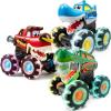 imageJOYIN 3 Pack Monster Truck Toy  Motion Activated LightUp Cars for Toddlers  Monster Treads Lightning Wheels  Baby Toy Trucks  Press ampamp Go Cars for Kids Boys Birthday Gifts for Christmas