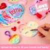 imageJOYIN 30 Packs 6 Design Gift Cards with Heart Pop Bubble Keychain Mini Pop Squeeze Toys Stress Relief Fidget Toys for Kids Party Favors and School Classroom Prize