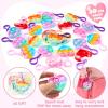 imageJOYIN 30 Packs 6 Design Gift Cards with Heart Pop Bubble Keychain Mini Pop Squeeze Toys Stress Relief Fidget Toys for Kids Party Favors and School Classroom Prize