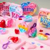 imageJOYIN 30 Packs 6 Design Gift Cards with Heart Pop Bubble Keychain Mini Pop Squeeze Toys Stress Relief Fidget Toys for Kids Party Favors and School Classroom Prize