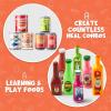imageJOYIN 30Pcs Play Food Grocery Cans Play Kitchen Accessories Includes Drink Juice Jar Seasoning Water Bottle Sauce Yogurt Ice Cream Snack Box Kids Gifts ampamp Indoor Toys