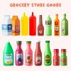 imageJOYIN 30Pcs Play Food Grocery Cans Play Kitchen Accessories Includes Drink Juice Jar Seasoning Water Bottle Sauce Yogurt Ice Cream Snack Box Kids Gifts ampamp Indoor Toys