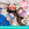 imageJOYIN 32 Packs Valentines Day Shade Glasses with Gift Cards Heart Shaped Shutter Heart Glasses Valentines Day Accessories for Kids Party Favor Classroom Exchange Prize Suppliesred blue purple pink