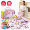 imageJOYIN 35Pcs Mermaid Tea Party Set for Little Girls Pretend Tin Teapot Set Princess Tea Time Play Kitchen Toy with Dessert Doughnut Carrying Case for Birthday Easter Gifts Kids Toddlers Age 3 4 5 6Unicorn Tin Teapot Set