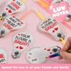imageJOYIN 36 Packs Neon Valentines Day Gift Cards with Glow Stick Bracelets Glow in the dark Necklaces for Valentines Party Favor Valentine Classroom Exchange Cards Valentine School PrizeBulb Cards
