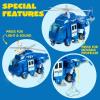 imageJOYIN 4 Packs Emergency Vehicle Toy Playsets Friction Powered Vehicles with Light and Sound Including Fire Truck Ambulance Play Police Car and Helicopter Christmas Toddler Kids Boys Gifts