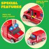 imageJOYIN 4 Pcs 7quot Long Vehicle Toy Set Toddlers Cars with Lights and Siren Sound Including Play Police Car School Bus Garbage Truck Ambulance Birthday Party Gifts Toys for Boys 35