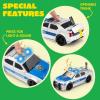 imageJOYIN 4 Pcs 7quot Long Vehicle Toy Set Toddlers Cars with Lights and Siren Sound Including Play Police Car School Bus Garbage Truck Ambulance Birthday Party Gifts Toys for Boys 35