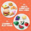 imageJOYIN 50 Piece Set of Kitchen Toys Dinnerware Dummy Fruits Vegetables Plastic Accessories for Children Educational Learning Toy Role Play Gift Easter Basket Stuffers
