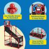 imageJOYIN Arcade Basketball Game Set with 4 Balls and Hoop for Kids 3 to 12 Years Old Indoor Outdoor Sport Play  Easy Set Up  Air Pump Included  Ideal for CompetitionRed