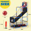 imageJOYIN Arcade Basketball Game Set with 4 Balls and Hoop for Kids 3 to 12 Years Old Indoor Outdoor Sport Play  Easy Set Up  Air Pump Included  Ideal for CompetitionBlue