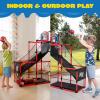 imageJOYIN Arcade Basketball Game Set with 4 Balls and Hoop for Kids 3 to 12 Years Old Indoor Outdoor Sport Play  Easy Set Up  Air Pump Included  Ideal for CompetitionRed