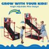imageJOYIN Arcade Basketball Game Set with 4 Balls and Hoop for Kids 3 to 12 Years Old Indoor Outdoor Sport Play  Easy Set Up  Air Pump Included  Ideal for CompetitionRed