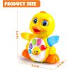 imageJOYIN Baby Toys Duck Infant Dancing Crawling Musical Toys 18 Months Tummy Time Light Up Learning Duck with Music ampamp Lights Baby Easter Basket Stuffers Gifts