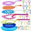 imageJOYIN Big Bubble Wands Set Bulk for Kids Summer Outdoor Toy Game Activity Party Favors 18 Pcs Giant Bubble Maker with Tray 12quot Large 6 Pcs Solution Suitable for All Age PeopleRegular