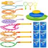 imageJOYIN Big Bubble Wands Set Bulk for Kids Summer Outdoor Toy Game Activity Party Favors 18 Pcs Giant Bubble Maker with Tray 12quot Large 6 Pcs Solution Suitable for All Age PeopleLuxury