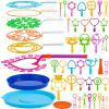 imageJOYIN Big Bubble Wands Set Bulk for Kids Summer Outdoor Toy Game Activity Party Favors 18 Pcs Giant Bubble Maker with Tray 12quot Large 6 Pcs Solution Suitable for All Age PeopleVarious