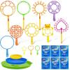imageJOYIN Big Bubble Wands Set Bulk for Kids Summer Outdoor Toy Game Activity Party Favors 18 Pcs Giant Bubble Maker with Tray 12quot Large 6 Pcs Solution Suitable for All Age PeopleLuxury