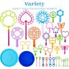imageJOYIN Big Bubble Wands Set Bulk for Kids Summer Outdoor Toy Game Activity Party Favors 18 Pcs Giant Bubble Maker with Tray 12quot Large 6 Pcs Solution Suitable for All Age PeopleRegular