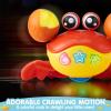 imageJOYIN Crawling Crab Tummy Time Toy Babies Interactive Big Walking Crab Toy with Intelligent Sensor Lights Buttons AutoAvoiding Obstacles Gift for Toddlers