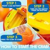 imageJOYIN Crawling Crab Tummy Time Toy Babies Interactive Big Walking Crab Toy with Intelligent Sensor Lights Buttons AutoAvoiding Obstacles Gift for Toddlers