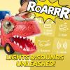 imageJOYIN Dinosaur Toys for Kids 24 Toddler Boy Toys Dinosaur Carrier Truck with 6 Rubber Car Vehicles Christmas Birthday Gifts with Music ampamp Lights for 2 3 4 5 Year OldClassic Dinosaur Truck