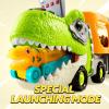 imageJOYIN Dinosaur Toys for Kids 24 Toddler Boy Toys Dinosaur Carrier Truck with 6 Rubber Car Vehicles Christmas Birthday Gifts with Music ampamp Lights for 2 3 4 5 Year OldTropical Dinosaur Truck
