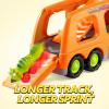 imageJOYIN Dinosaur Toys for Kids 24 Toddler Boy Toys Dinosaur Carrier Truck with 6 Rubber Car Vehicles Christmas Birthday Gifts with Music ampamp Lights for 2 3 4 5 Year OldTropical Dinosaur Truck