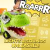 imageJOYIN Dinosaur Toys for Kids 24 Toddler Boy Toys Dinosaur Carrier Truck with 6 Rubber Car Vehicles Christmas Birthday Gifts with Music ampamp Lights for 2 3 4 5 Year OldTropical Dinosaur Truck