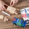 imageJOYIN Kids Craft Kit Build ampamp Paint Your Own Wooden Race Car Art ampamp Craft Kit DIY Toy Make Your Own Car Truck Toy Construct and Paint Kit Presents for Kids