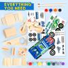 imageJOYIN Kids Craft Kit Build ampamp Paint Your Own Wooden Race Car Art ampamp Craft Kit DIY Toy Make Your Own Car Truck Toy Construct and Paint Kit Presents for Kids