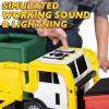 imageJOYIN Large Friction Powered Garbage Truck Toy Set Includes Dumpster Trash Bins and Learning Cards for Kids Boy Toys Birthday Gift for Boys Girls Kids Toddler Gift for ChristmasGreen
