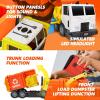 imageJOYIN Large Friction Powered Garbage Truck Toy Set Includes Dumpster Trash Bins and Learning Cards for Kids Boy Toys Birthday Gift for Boys Girls Kids Toddler Gift for ChristmasOrange
