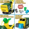 imageJOYIN Large Friction Powered Garbage Truck Toy Set Includes Dumpster Trash Bins and Learning Cards for Kids Boy Toys Birthday Gift for Boys Girls Kids Toddler Gift for ChristmasGreen