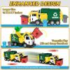 imageJOYIN Large Friction Powered Garbage Truck Toy Set Includes Dumpster Trash Bins and Learning Cards for Kids Boy Toys Birthday Gift for Boys Girls Kids Toddler Gift for ChristmasGreen