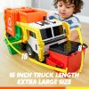 imageJOYIN Large Friction Powered Garbage Truck Toy Set Includes Dumpster Trash Bins and Learning Cards for Kids Boy Toys Birthday Gift for Boys Girls Kids Toddler Gift for ChristmasOrange