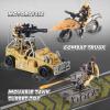 imageJOYIN Military Base Toys Set Including Army Vehicles Army Men Action Figures and Weapon Gear Accessories Military Combat Toys