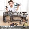 imageJOYIN Military Base Toys Set Including Army Vehicles Army Men Action Figures and Weapon Gear Accessories Military Combat Toys