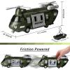 imageJOYIN Military Vehicles Toy Set of Friction Powered Transport Helicopter with Light and Sound Siren and Soldier Army Men Action Figures for Kids