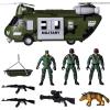 imageJOYIN Military Vehicles Toy Set of Friction Powered Transport Helicopter with Light and Sound Siren and Soldier Army Men Action Figures for Kids
