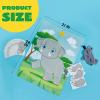 imageJOYIN Pin The Nose on The Elephant Game 24 Pcs 21 x 28 Elephant Nose Stickers Make a Face Stickers Party Favors Decorations