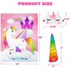 imageJOYIN Pin The Unicorn Horn Game 24 Pcs 21 x 28 Unicorn Themed Party Games Party Supplies Birthday Party Decorations for Kids Girls